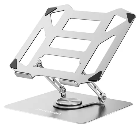 Wozinsky HardStand WDCX-X19-AB stříbrná / Stojan na notebook a tablet / 360° otočný / sklápěcí