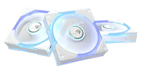 ASUS ROG Eurux GR120 bílá / Ventilátor / 120 mm / ARGB / Reverzní / 3 ks