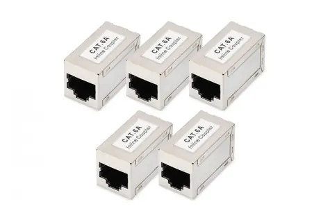 Digitus modulární spojka RJ45 CAT 6A stíněná / Spojka / Keystone / 5 ks