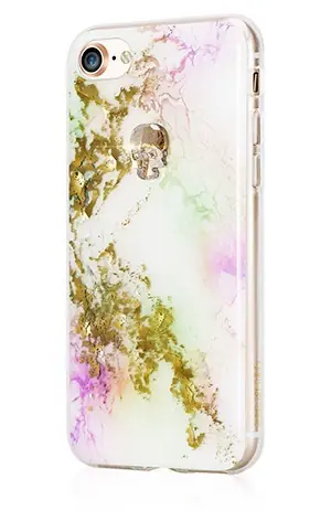 Swarovski Treasure Unicorn/Gold Skull / Ochranný kryt / Apple iPhone 8
