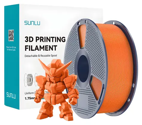 Sunlu Filament PLA+ 2.0 slunečně oranžová / Struna pro 3D tiskárnu / PLA+ 2.0 / 1,75 mm / 1 kg