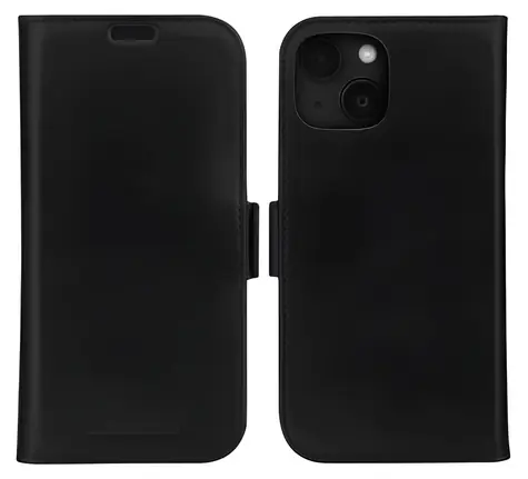 dbramante1928 Lynge černá / Pouzdro s klopou / kůže full-grain / pro Apple iPhone 13, 14, 15, 16e, 17e