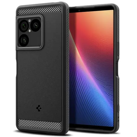 Spigen Rugged Armor matná černá / Kryt / pro Sony Xperia 1 VIII / odolná konstrukce