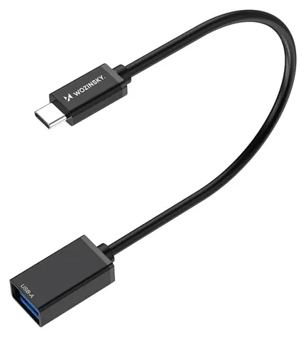 Wozinsky WOTGY1S černá / OTG adaptér / USB-C 3.0 (M) - USB-A 3.0 (F)