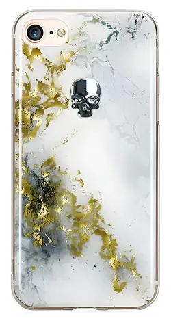 Swarovski Treasure Alabaster/Silver Skull / Ochranný kryt / Apple iPhone 8