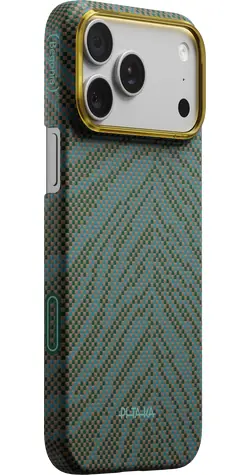 Pitaka Edge Case Breath of Veins Dive Green / Ochranný kryt / Apple iPhone 17 Pro / MagSafe / aramidové vlákno
