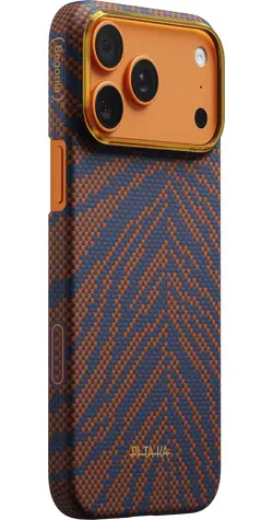 Pitaka Edge Case Breath of Veins Burning Orange / Ochranný kryt / Apple iPhone 17 Pro Max / MagSafe / aramidové vlákno