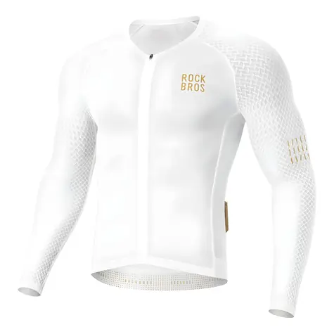 ROCKBROS Cyklistický dres YDCX008 Diamond bílá, vel. XXL / Dlouhý rukáv
