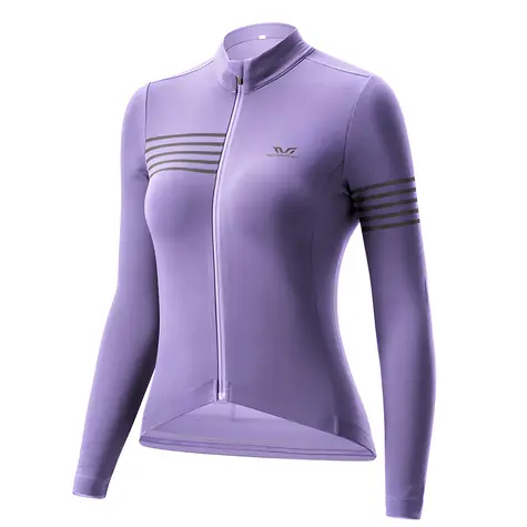 ROCKBROS YPW065 TVI Dámský cyklistický dres fialový M / Dlouhý rukáv / Podzim-zima