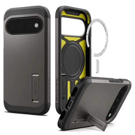 Spigen Tough Armor MagSafe gunmetal / Ochranný kryt / Google Pixel 11 / Výklopný stojánek / MagFit