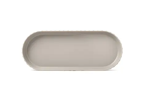BlimPlus Minerva Tác oválný M moka grey / Tác / plast bez BPA / do myčky, lednice i mikrovlnky