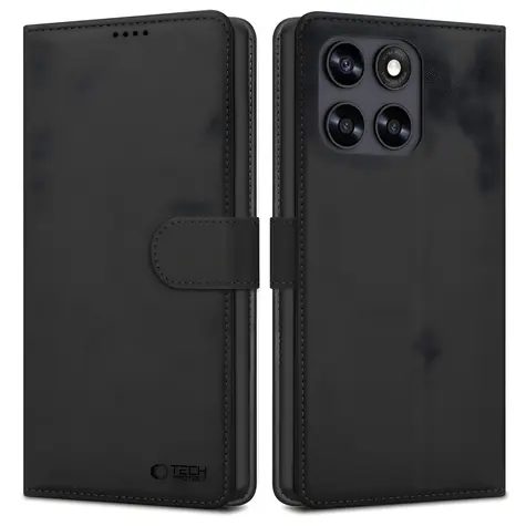 Tech-Protect Wallet Case černá / Pouzdro / Motorola Moto G67, G77 / Peněženkové