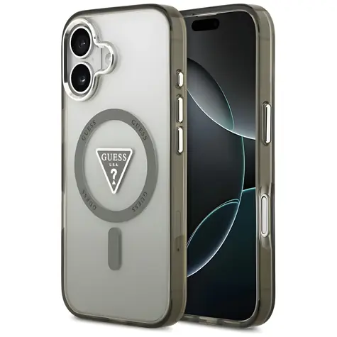 Guess IML Gradient Triangle Logo olivová / Zadní kryt / MagSafe / iPhone 17