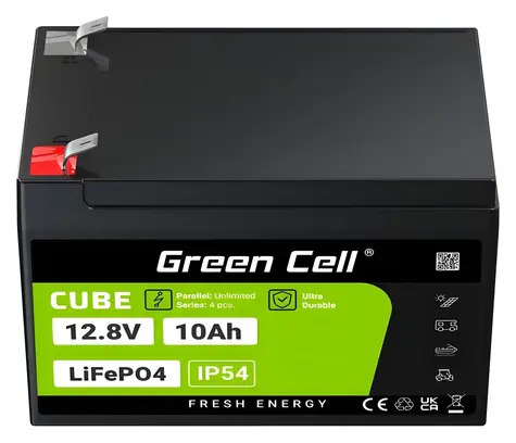 Green Cell LFPGC12V10AH / Baterie LiFePO4 / 12,8V / 10Ah / 128Wh