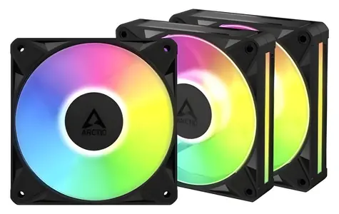 ARCTIC BioniX P12 A-RGB černá 3 ks / Ventilátor / 120 mm / A-RGB / Daisy-chain