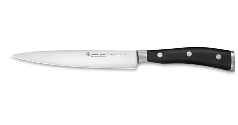 WÜSTHOF Nůž na šunku CLASSIC IKON 16 cm / Nerezová ocel 58 HRC / Kovaná čepel / Nýtovaná rukojeť
