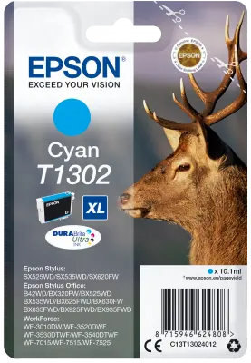 Epson Singlepack Cyan T1302 DURABrite Ultra Ink azurová / Inkoust do tiskárny / 10,1 ml / 765 stran