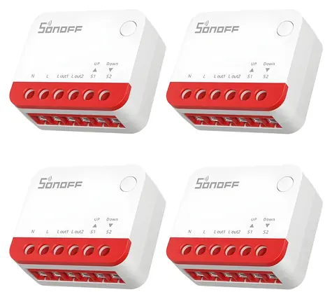 Sonoff MINI-ZBRBS 4 ks / Chytrý spínač rolet / Zigbee / Home Assistant