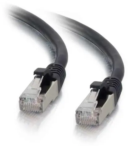 Mercodan Patch kabel S/FTP Cat6A 20m černá / Patch kabel / S/FTP / Cat6A / 20 m