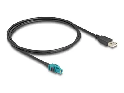 DeLock Kabel HSD Z (F) - USB 2.0 A (M) černá / Kabel / 1 m / 100 Ohm / 6 GHz