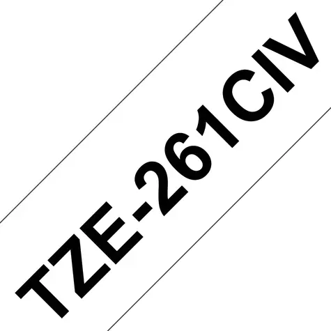 Brother TZE261CIV bílá/černá / Kazeta s páskou / laminovaná / 36 mm / 8 m