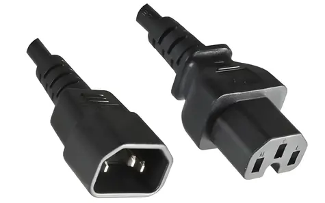 Mercodan prodlužovací napájecí kabel C14 černá / Napájecí kabel / IEC C14