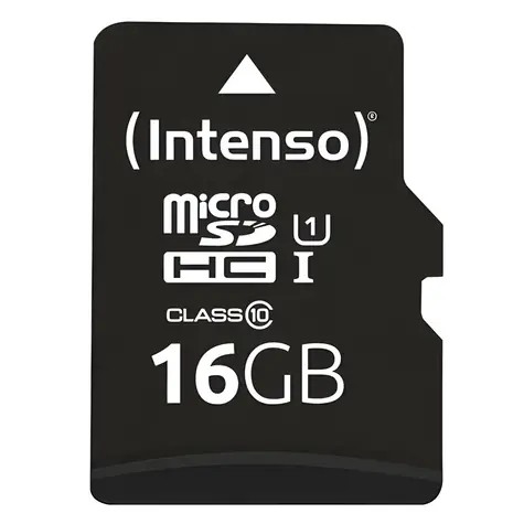 Intenso microSDHC 16GB / Paměťová karta / UHS-I (U1) / Class 10 / čtení 90 MB/s / vč. SD adaptéru