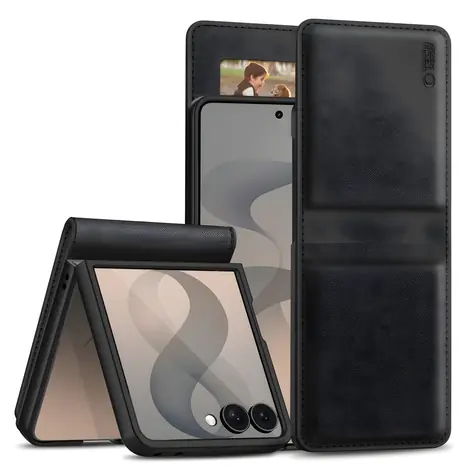 Tech-Protect Wallet Case černá / Pouzdro typu kniha / Samsung Galaxy Z Flip 8