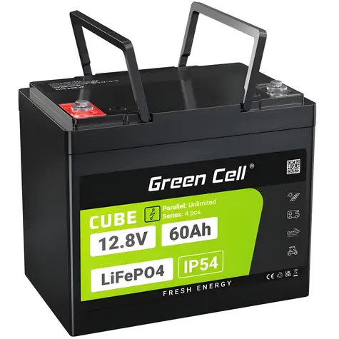 Green Cell LFPGC12V60AH / Baterie LiFePO4 / 12,8V / 60Ah / 768Wh