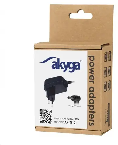 Akyga napájecí adaptér 5V/2A 10W / Napájecí adaptér / 2,5x0,7mm konektor