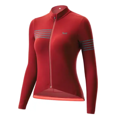 ROCKBROS YPW065 TVI Dámský cyklistický dres červený L / Dlouhý rukáv / Podzim-zima