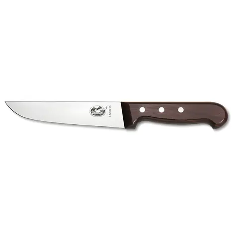 Victorinox Wood 18 cm / Řeznický nůž / Nerezová ocel / Dřevěná rukojeť