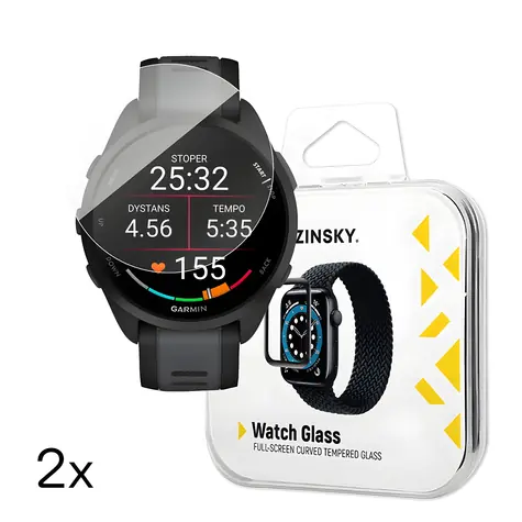 Wozinsky Full Glue Garmin Forerunner 165, 2 ks / Tvrzené sklo / Lepení přes celý displej