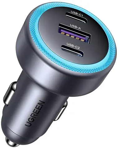 Ugreen EC307 / Nabíječka do auta / 1x USB-A / 2x USB-C