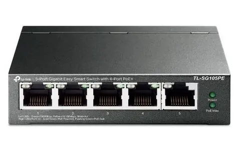 TP-Link TL-SG105PE V2.4 / Switch / 5x GE / 4x PoE+ / Smart / 65W