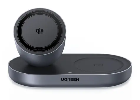 Ugreen 85400 / Bezdrátová nabíječka / 2v1 / Magnetická / Qi2 25 W / MagSafe