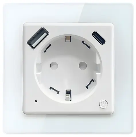 Immax NEO SMART Nexa / Chytrá zásuvka / bez kolíku (typ F) / 16A / 1x USB-A / 1x USB-C PD 20W / Wi-Fi / TUYA / LIDL