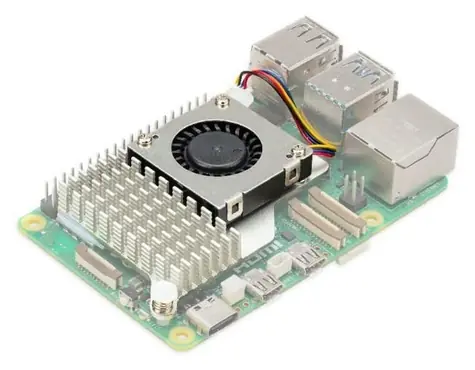 Raspberry Pi SC1148 černo-šedá / Aktivní ventilátor / Raspberry Pi 5