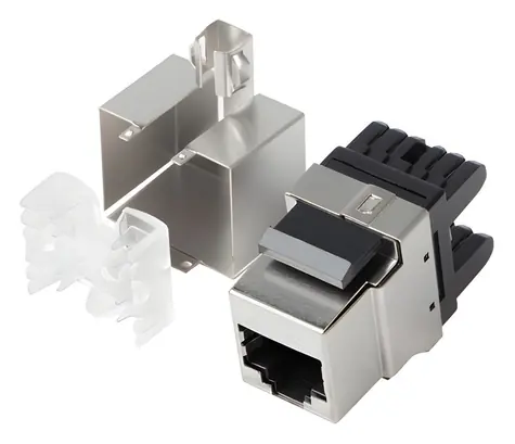 Lanberg Keystone modul RJ45-LSA černá / Keystone modul / CAT.6 FTP / 180° / pinout 568A/B