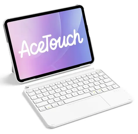 Inateck Ace Touch bílá / Klávesnice pro tablet / RGB podsvícení / QWERTZ / iPad 11