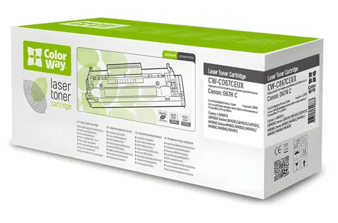 Colorway CRG-067HC azurová / Kompatibilní toner pro tiskárny Canon / 2 350 stran