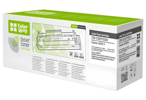 Colorway CRG-067HY žlutá / Kompatibilní toner pro tiskárny Canon / 2 350 stran