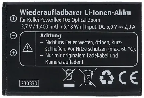 Rollei náhradní baterie pro fotoaparát Powerflex 10X / Baterie / Náhradní