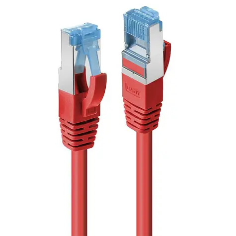 Lindy Cat6A S/FTP PIMF červená 5 m / Patch kabel / LSZH / RJ45-RJ45 / 500 MHz