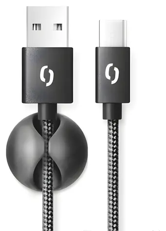 Aligator PREMIUM černá / Datový kabel / USB-C / 2A / 2m