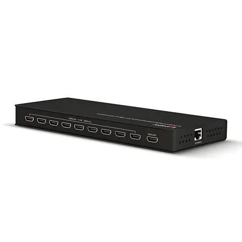 Lindy 9 Port Multi-View HDMI Switch černá / HDMI přepínač / 4K30 / HDCP 1.4 / dálkové ovládání