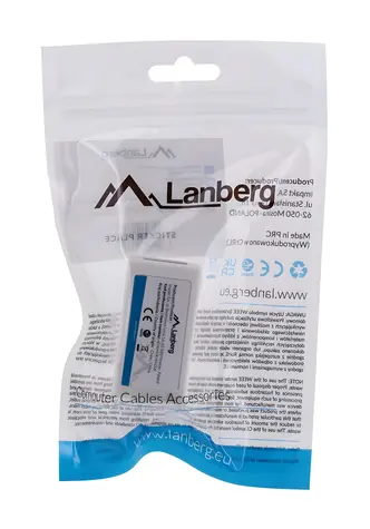 Lanberg RJ45-RJ45 bílá / Spojka síťového kabelu / Cat6 / UTP nestíněná, zpětně kompatibilní