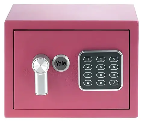 Yale YSV 170 DB2 P růžová / Trezor / Digitální klávesnice / 3,8 l / Ocel / Volně stojící