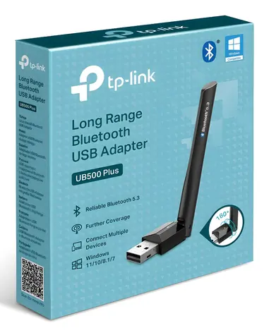 TP-Link UB500 Plus černá / Bluetooth adaptér / USB Typ-A / Bluetooth 5.3 / Plug & Play