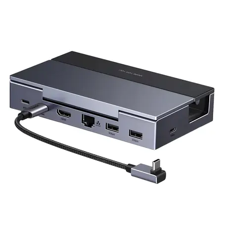 UGREEN CM800 šedá / USB Hub / 6v1 / RJ45 Ethernet